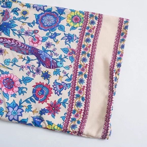 SOLD OUT Colorful Floral Peacock Bohemian Kimono Duster - Picture 9 of 13